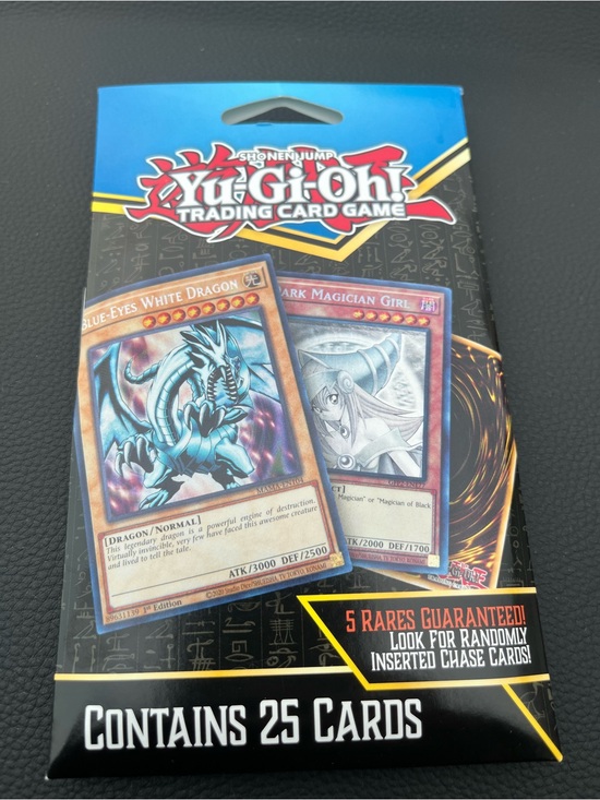 Yu-Gi-Oh! Other - Yu-Gi-Oh! 25 Trading Card Pack - 5 RARES Guaranteed in Packaging Blue Eyes White